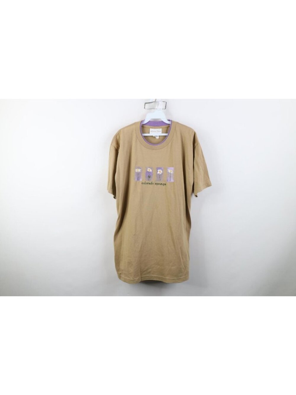 Vintage 90s Streetwear Womens Large Colorado Springs Flower Layered T-Shirt